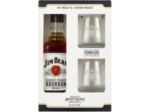 Jim Beam 40% 0,7l + 2x sklo