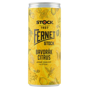 Fernet Bavorák Citrus 6% 0,25l plech