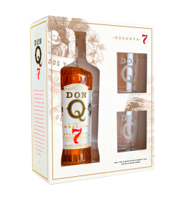 Rum Don Q 7yo 40% 0,7l + 2 skleničky