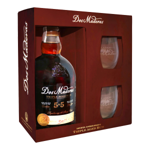 Rum Ron Dos Maderas 5+5 40% 0,7l + 2 skleničky