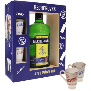 Becherovka 38% 0,5l + 2 kalíšky