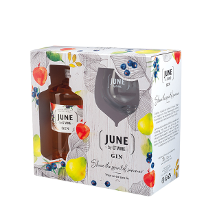 Gin June Peche + sklenička 37,5% 0,7l