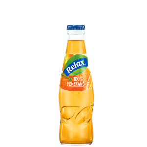 Relax pomeranč 100% 0,2l sklo x 15 ks