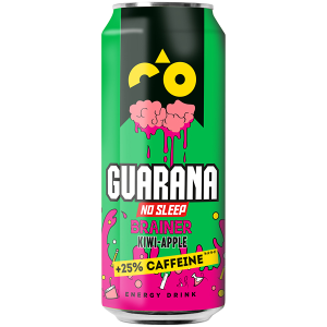 Guarana Brainer kiwi-apple 0,5l plech