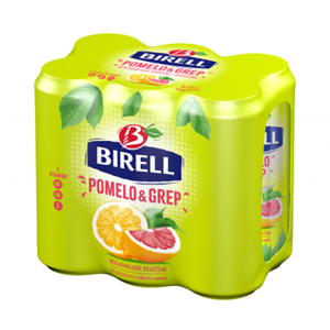 Pivo Birell pomelo & grep 0,5l plech x 6 ks