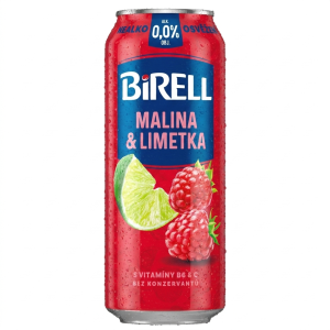 Pivo Birell limeta & malina 0,5l plech x 6 ks