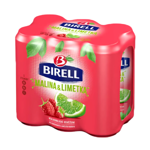 Pivo Birell limeta & malina 0,5l plech x 6 ks