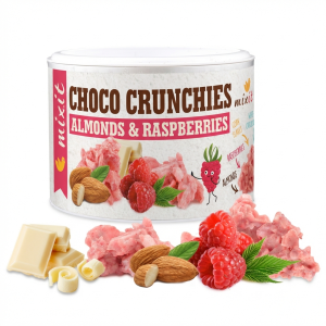 Mixit Crunchies- Malinové čokohrudky s mandlemi 140g