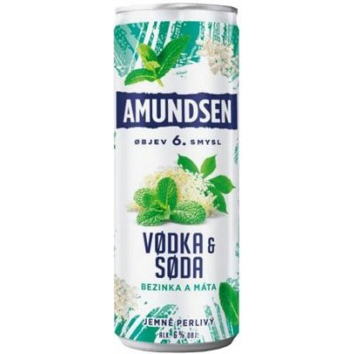 detail Amundsen & soda s bezinkou a mátou 6% 0,25l plech