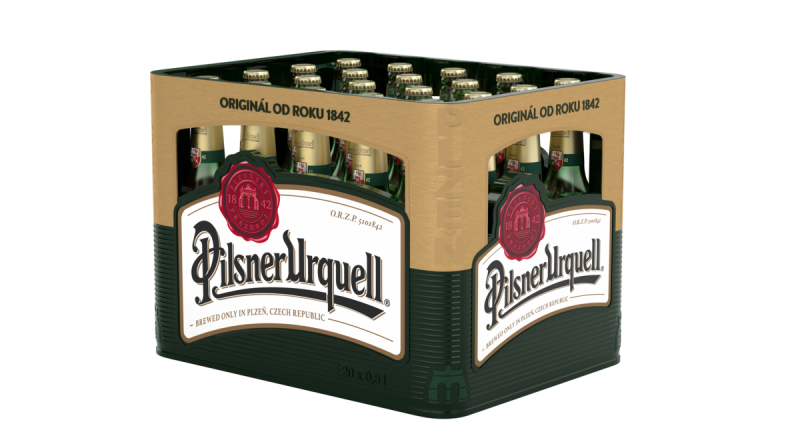 detail Pivo Pilsner Urquell 12° 0,5l sklo x 20 ks