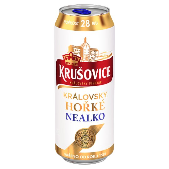 detail Krušovice Hořké Nealko 0,5l plech x 4 ks