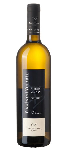 detail Ryzlink vlašský pozdní sběr suché 2022 0,75l /Vinařství Volařík Mikulov/
