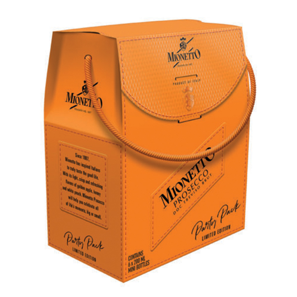 detail Prosecco Mionetto Brut DOC Prestige 6x0,2l party pack