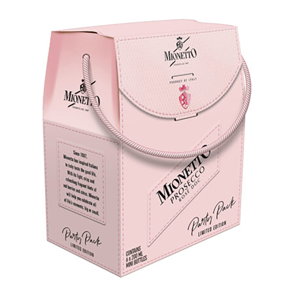 detail Prosecco Mionetto Prestige DOC Rosé 6x0,2l party pack
