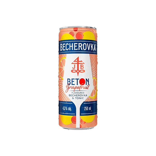 detail Becherovka BETON Grapefruit 4,5% 0,25l plech