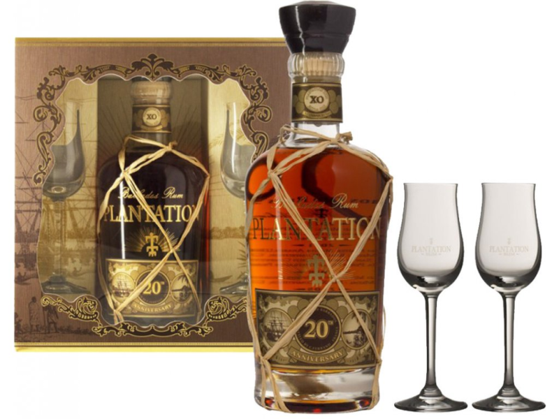 detail Rum Plantation XO 20 40% 0,7l + 2 skleničky
