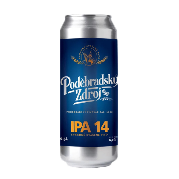 detail Poděbradský zdroj IPA 14° 0,5l plech