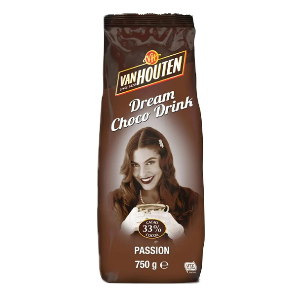 detail Horká čokoláda Van Houten Passion 33% 750g