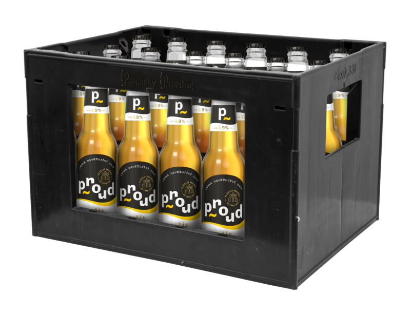 detail Pivo Proud ležák 0,33l sklo x 24 ks