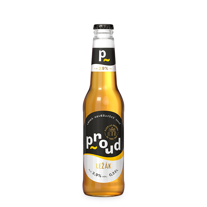 detail Pivo Proud ležák 0,33l sklo