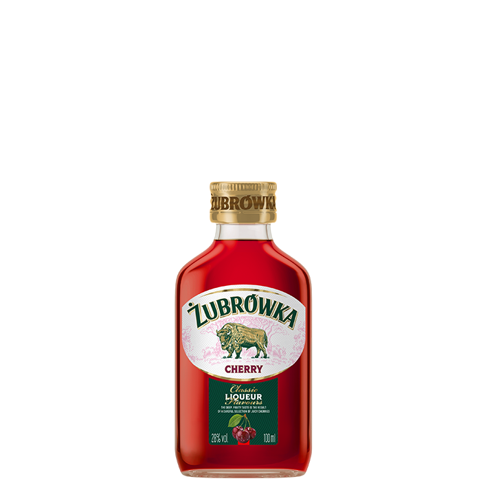 detail Vodka Zubrowka Cherry 28% 0,1l