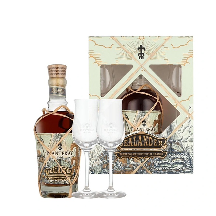 detail Rum Planteray Sealander 0,7l 40% + 2 skleničky