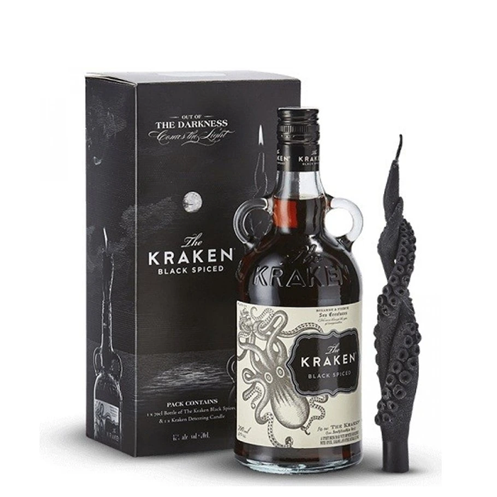 detail Rum Kraken Black Spiced se svíčkou 40% 1l /Trinidad a Tobago/