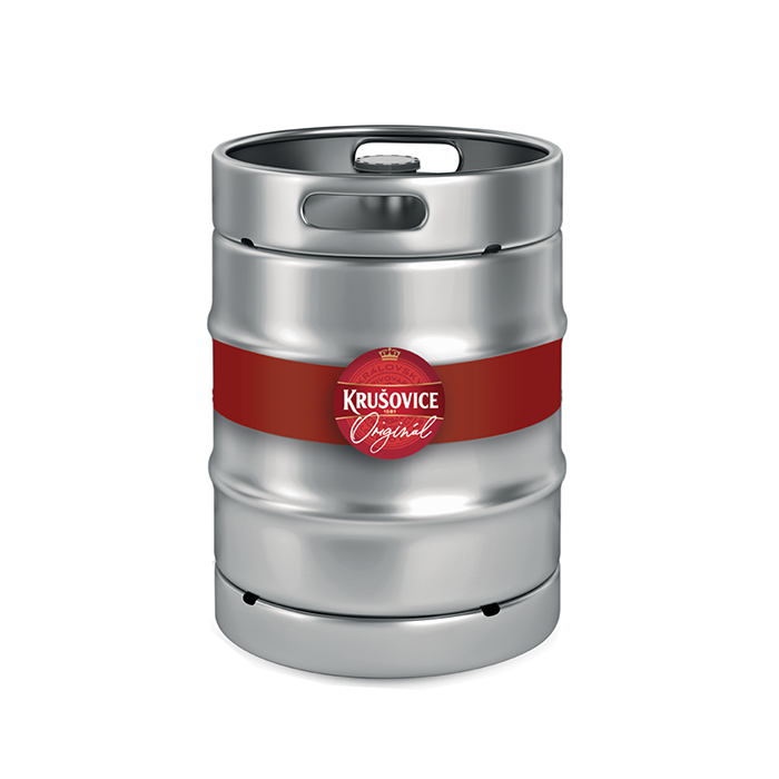 detail Pivo Krušovice desítka 10° 50l sud KEG