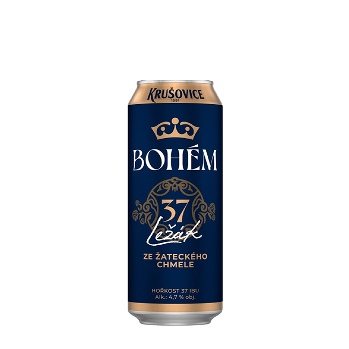 detail Krušovice Bohém 0,5l plech