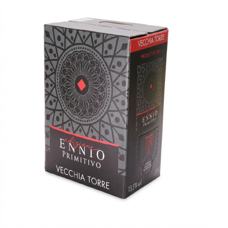 detail Vecchia Torre Primitivo Ennio červené bag in box 5l /Itálie/
