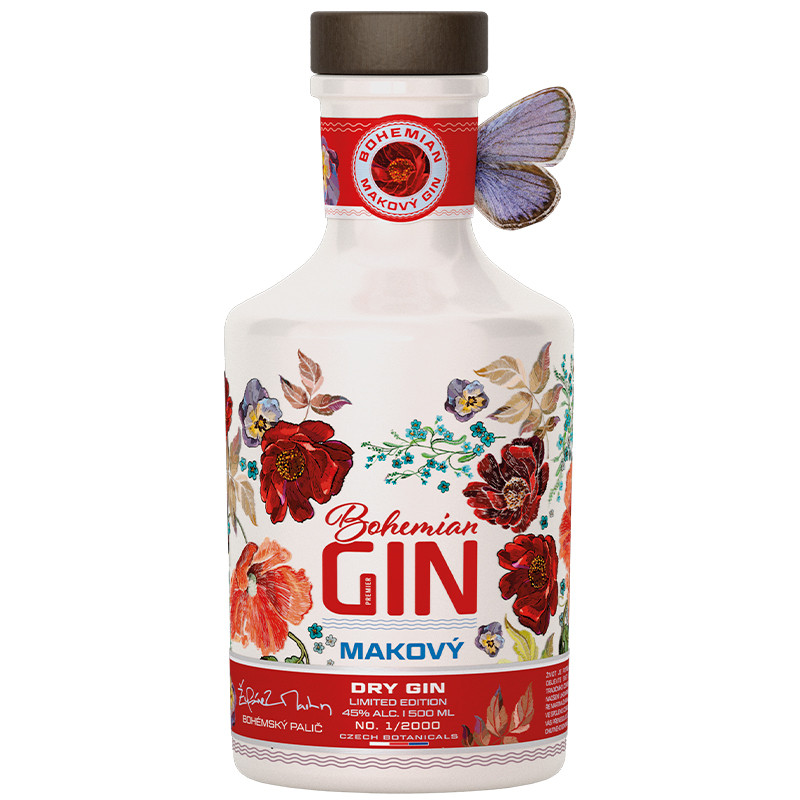 detail Gin Bohemian Gin makový 45% 0,5l