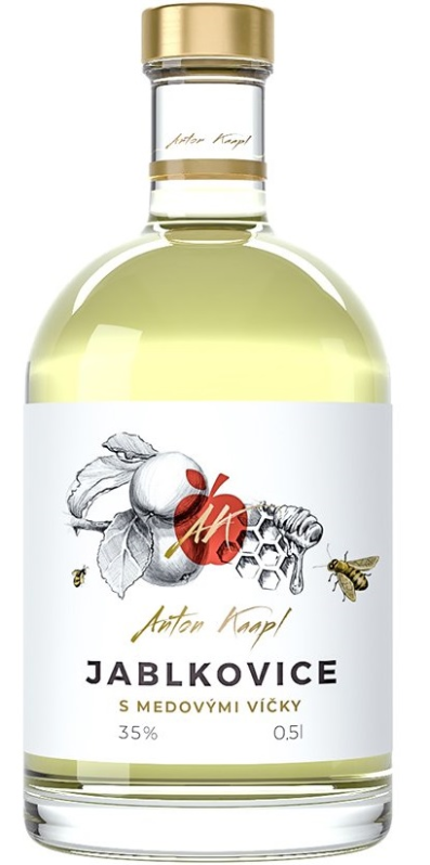 detail Anton Kaapl Jablkovice s medovými víčky 35% 0,5l
