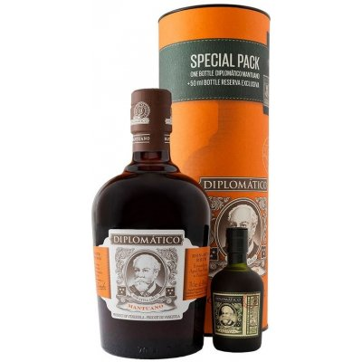 detail Rum Diplomático Mantuano Tuba 0,7l + 5cl Diplomático Reserva Ex. 40% /Venezuela/