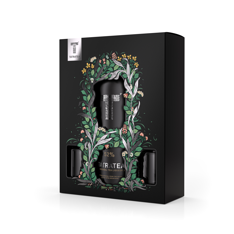 detail TATRATEA 52% Liqueur 0,7l + 2x sklo