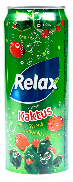 detail Relax limonáda kaktus 0,33l plech x 12 ks