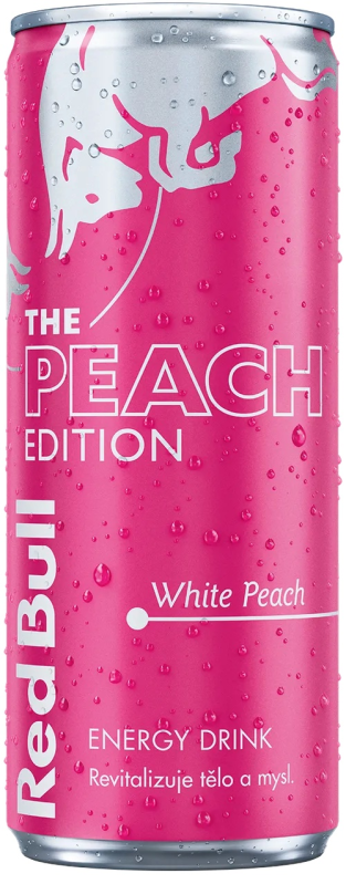 detail Red Bull Peach 0,25l plech x 12 ks