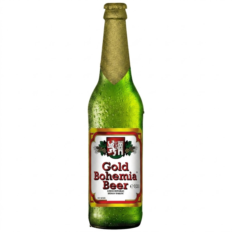 detail Pivo Gold Bohemia Beer 0,33l sklo x 24 ks