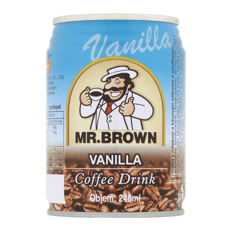 detail Mr. Brown ledová káva vanilla 0,24l plech x 6 ks