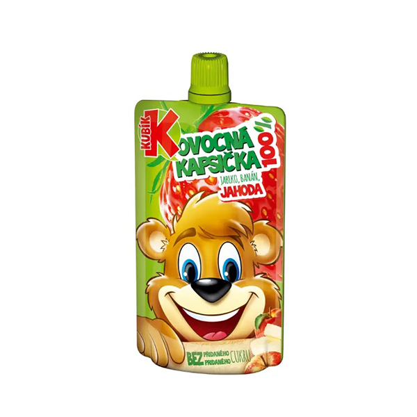 detail Kubík kapsička jahoda+jablko+banán 100g x 12 ks