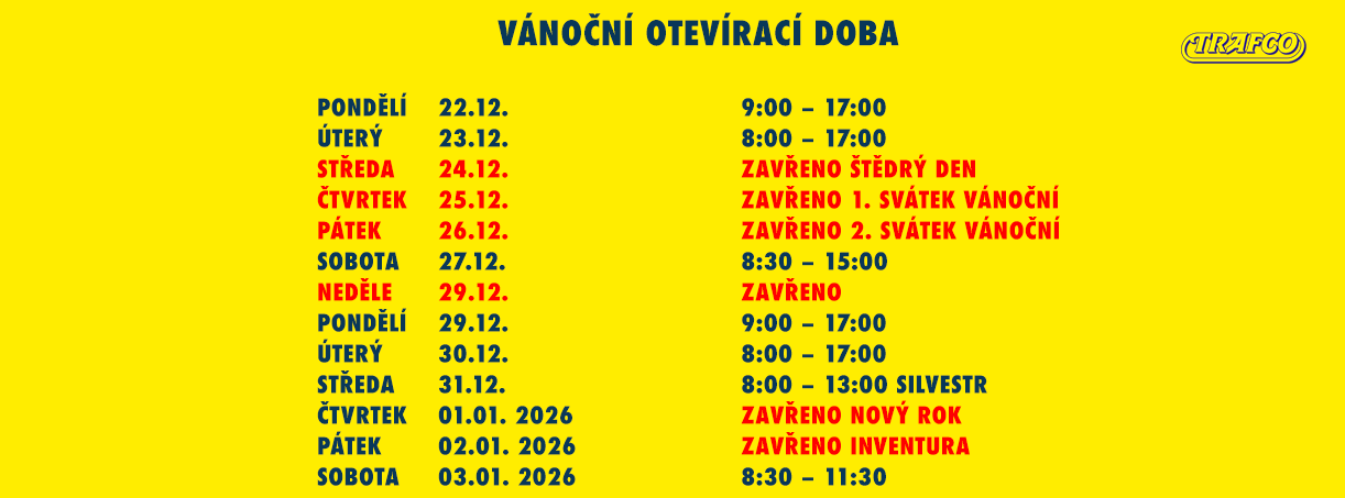 Vánoční otevírací doba