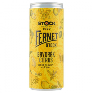 Fernet Bavorák Citrus 6% 0,25l plech
