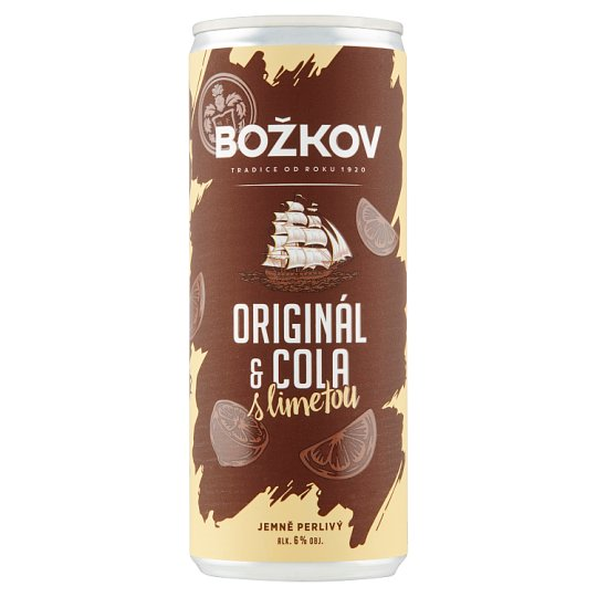 detail Božkov & Cola s Limetkou 6% 0,25l plech