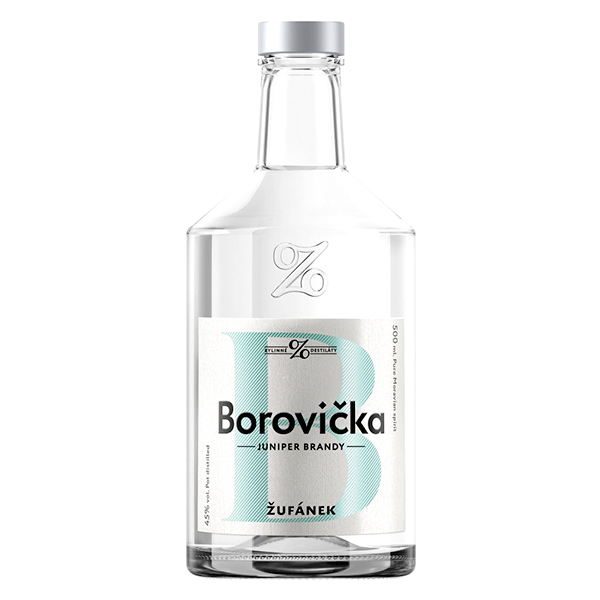 detail Borovička 45% 0,5l Žufánek