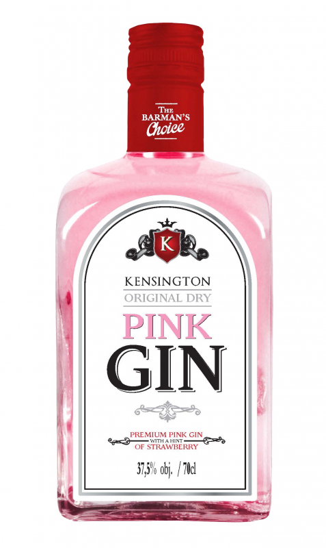 detail Gin Kensington Dry Pink 37,5% 0,7l