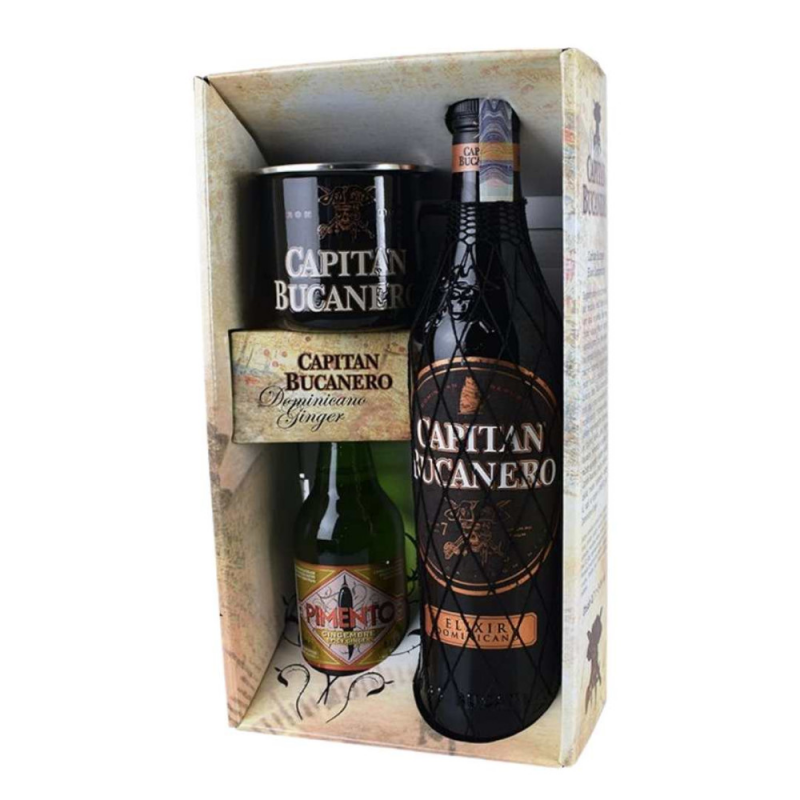 detail Rum Bucanero Elixir 34% Premium Gift Box