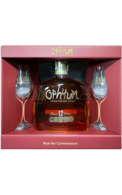 detail Rum Ophyum 12yo 40% 0,7l + 2 skleničky