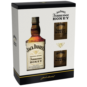 Jack Daniel´s Honey + 2 skleničky 35% 0,7l