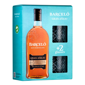 Rum Ron Barcelo Gran Anejo + 2 skleničky 37,5% 0,7l /Dom. rep./