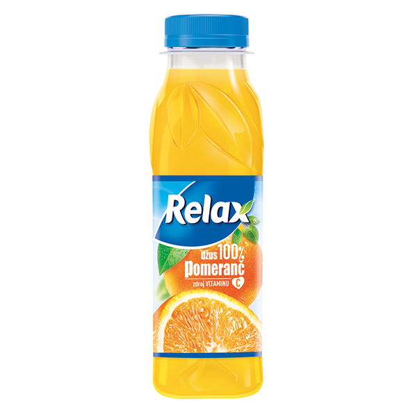 detail Relax pomeranč 100% 0,3l PET x 12 ks