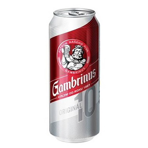 Pivo Gambrinus 10° 0,5l plech x 24 ks
